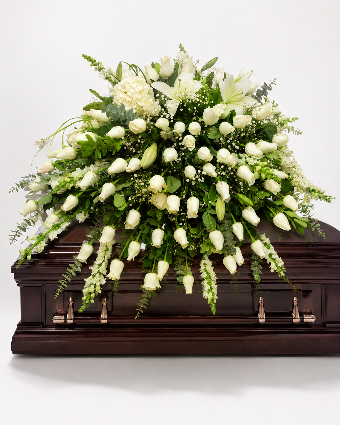 Cubre Caja Fúnebre Blanco — Serenidad Eterna