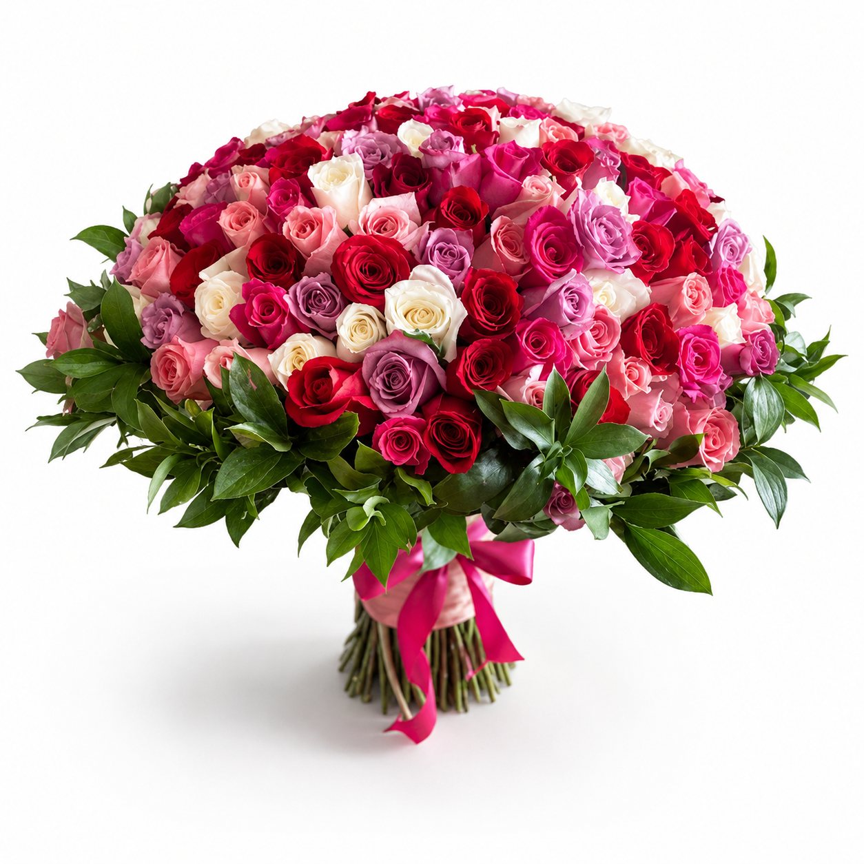 Ramo Buchón 100 Rosas Multicolor