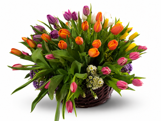 Arreglo de Tulipanes Multicolor